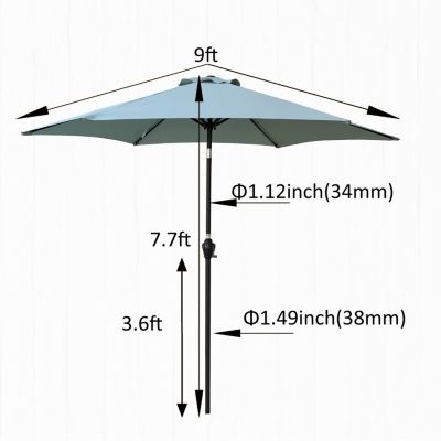 Streamdale 9FT Umbrella Frosty Green