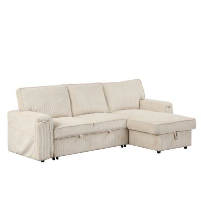 Sleeper Sectional with Storage & Cup Holders