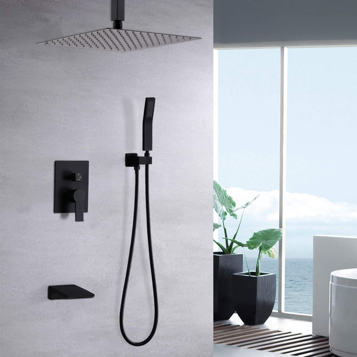 Streamdale Furniture 10 Inch Shower System With Rain Shower Faucet Sets