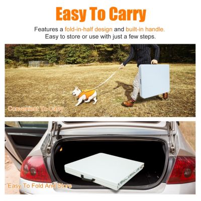 Streamdale 4FT Foldable Table for Camping (White), 135Kg Capacity