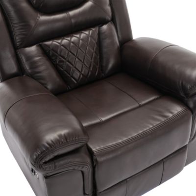 Manual Recliner Chair with LED Lights for Home Theater