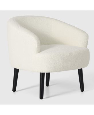 29" Wide Mid Century Modern Club Barrel Accent Armchair