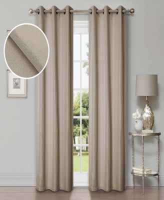 Linen-Inspired Room Darkening Grommet Top Curtains, 42" x 96" (Set of 2)