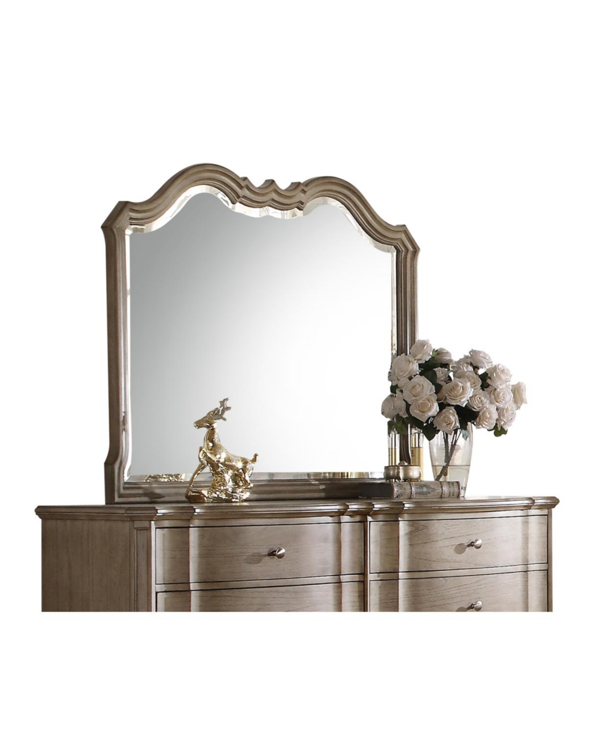 Chelmsford Mirror In Antique Taupe - Brown