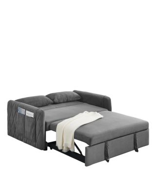 Streamdale 55" Modern Convertible Velvet Sofa Bed