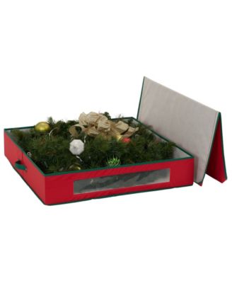 Christmas Wreath Storage Container 30 Inch Holiday Wreath Storage Box with Handles