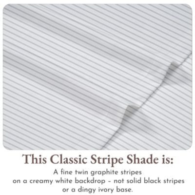 Stripe Sheets Queen Set, Soft 100% Cotton Sateen, 4 Pc Deep Pocket Sheets & Pillowcase Set