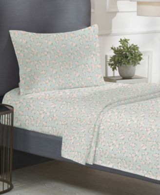 Twin Bed Sheet Set, Soft 100% Cotton Sateen, 3 Pc Deep Pocket Sheets & Pillowcase Set