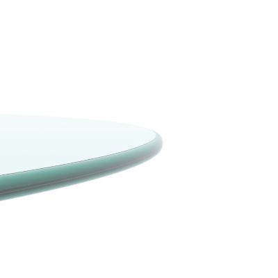 Streamdale Round Glass Tabletop – 1 Pc, Tempered Glass, 20" Diameter, 1/4" Thick, Polished Edge, Durable Surface for Tables