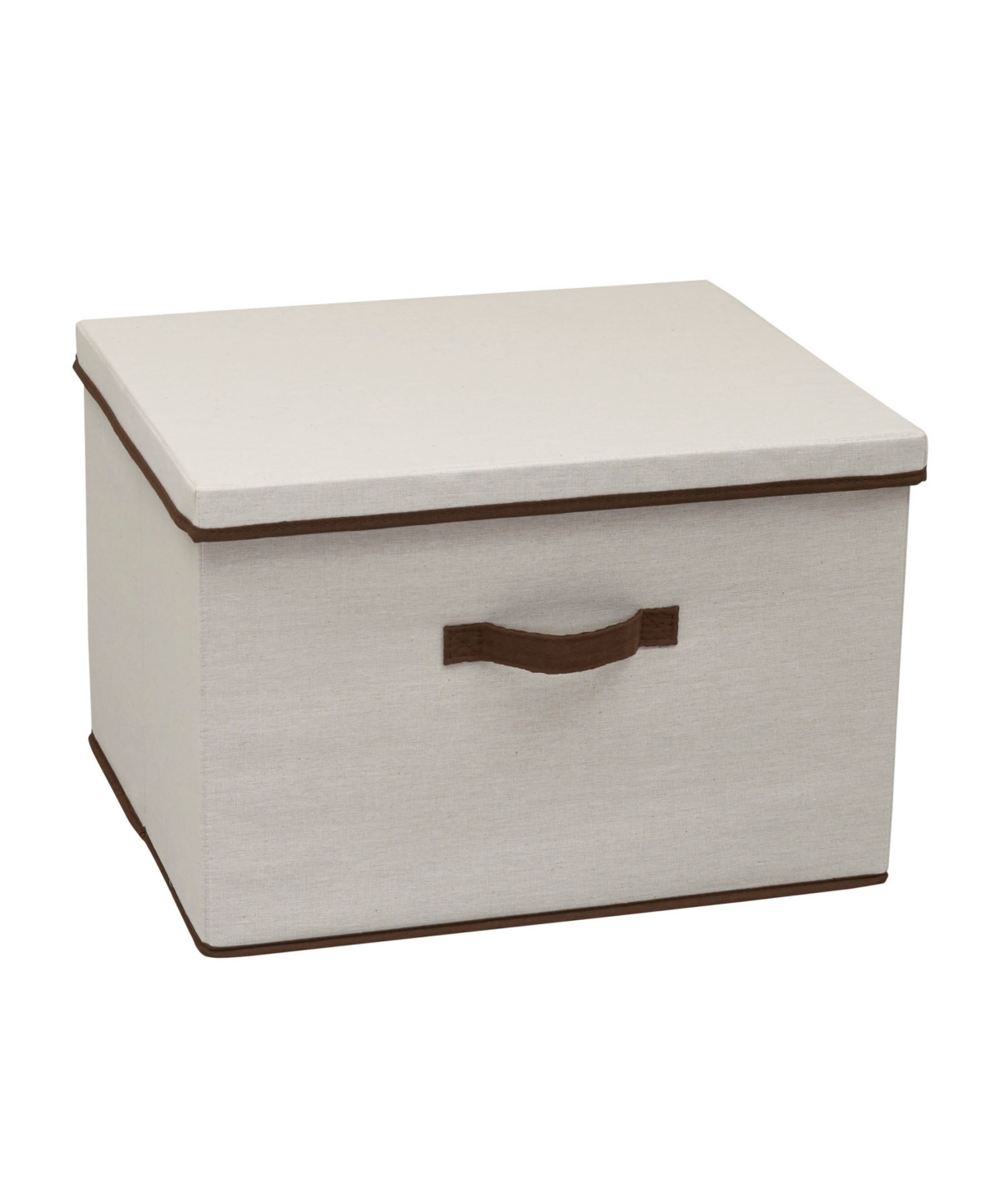 Household Essentials Wide Storage Box With Lid In Cream