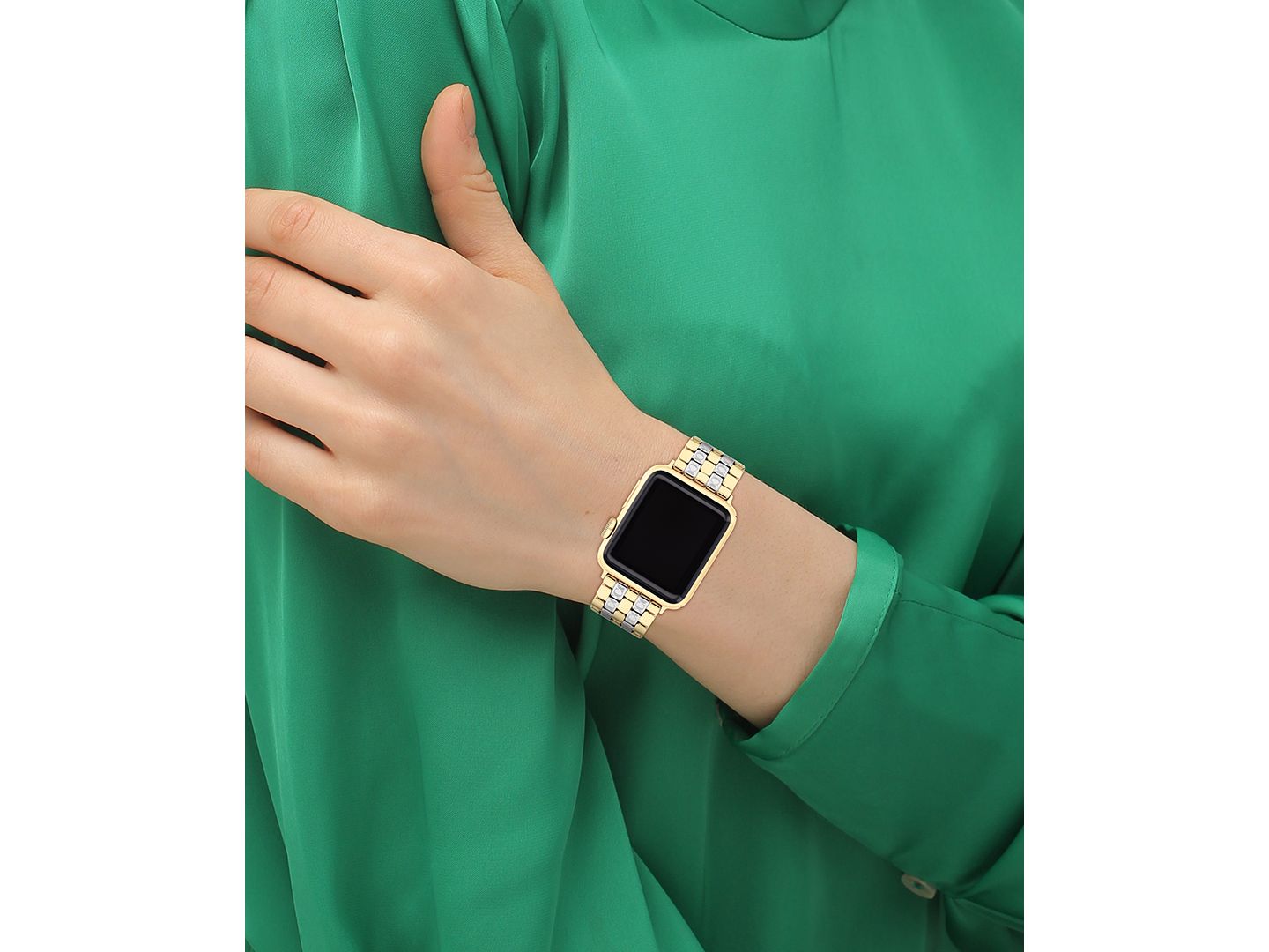 Двухцветный стальной ремешок Coach для Apple Watch 38/40/41 мм — фото 5