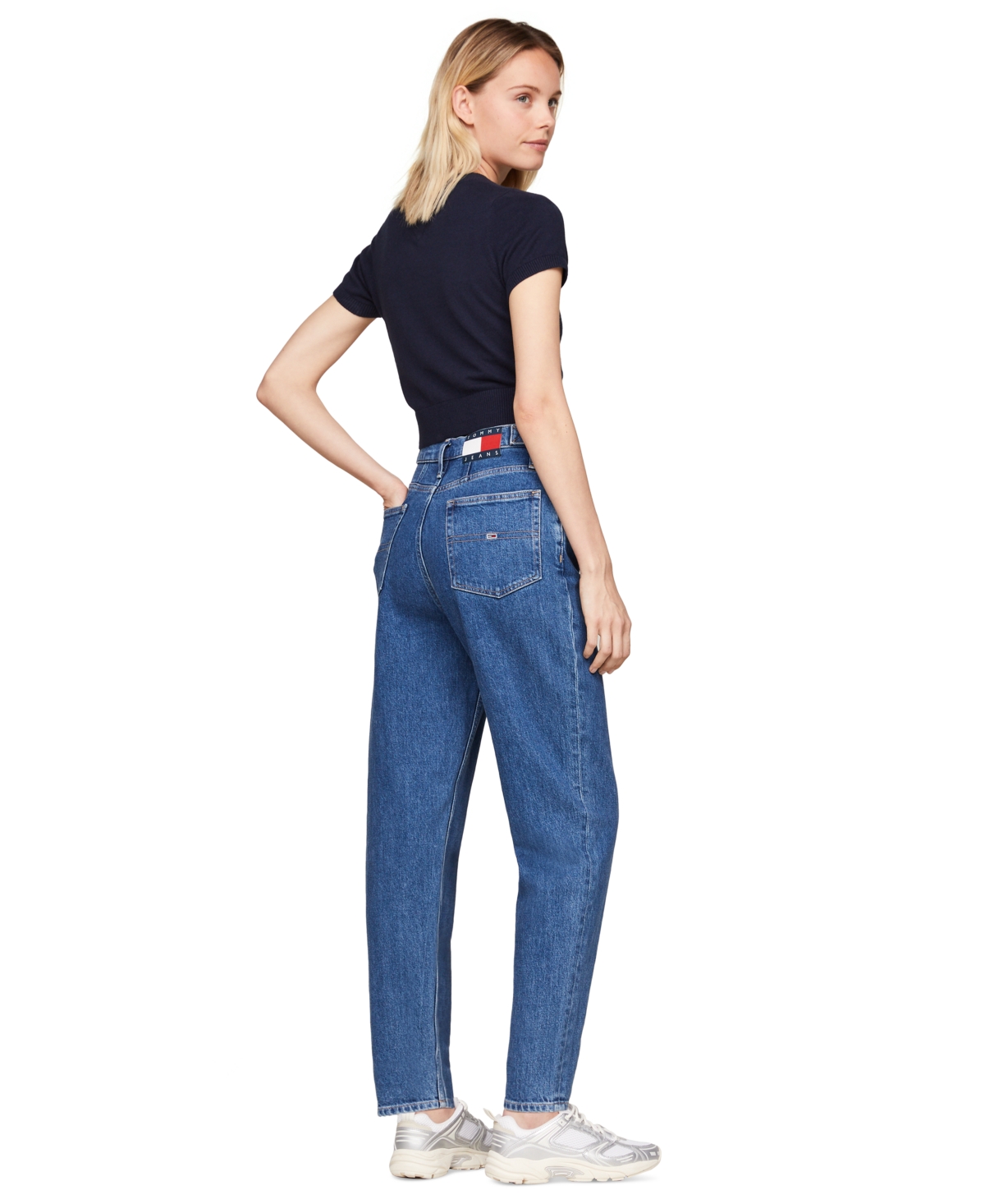 Tommy Jeans Women's Cropped Short-Sleeve Sweater