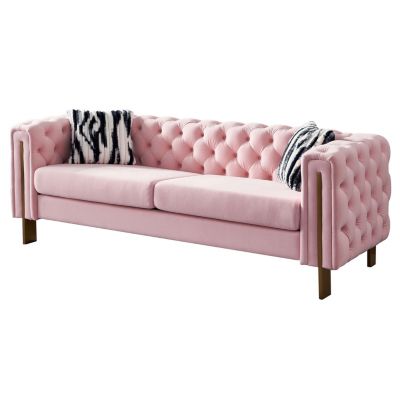 Velvet Chesterfield Sofa, 84