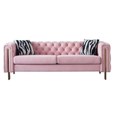 Velvet Chesterfield Sofa, 84