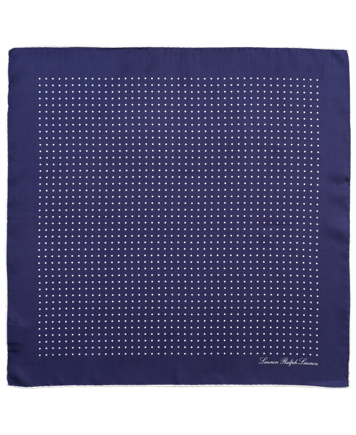Shop Ralph Lauren Core Dot Square Scarf In Navy