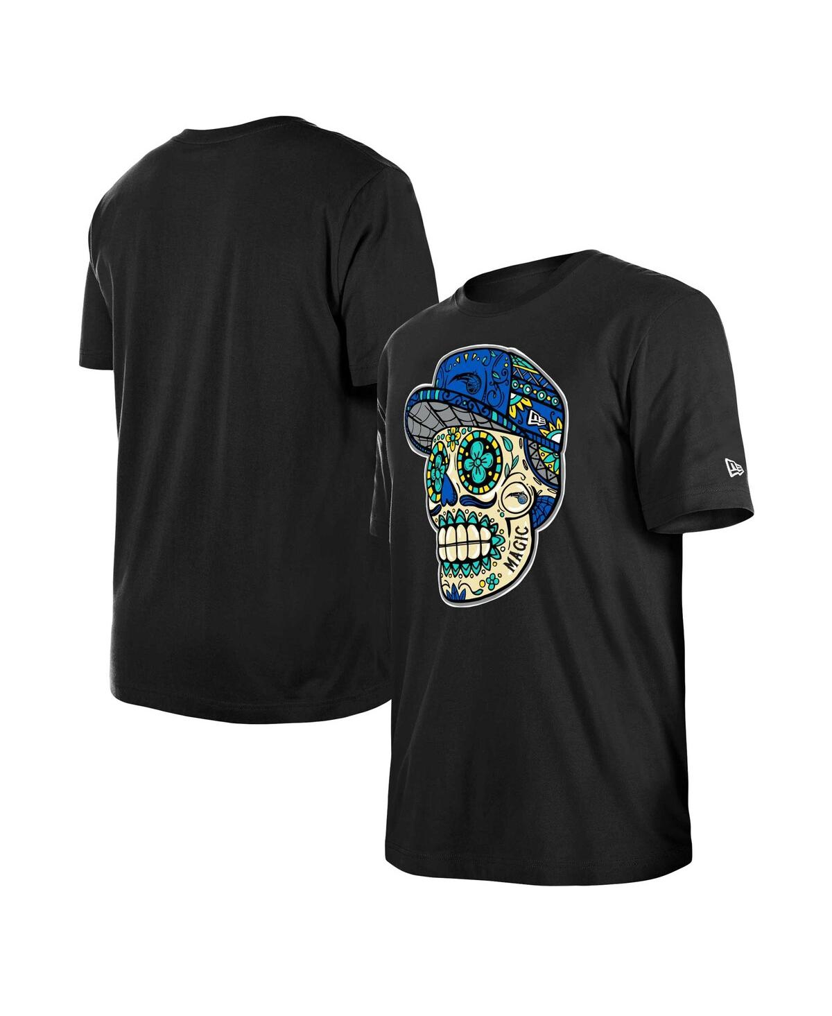 Men's and Women's Black Orlando Magic Sugar Skull T-Shirt - Black