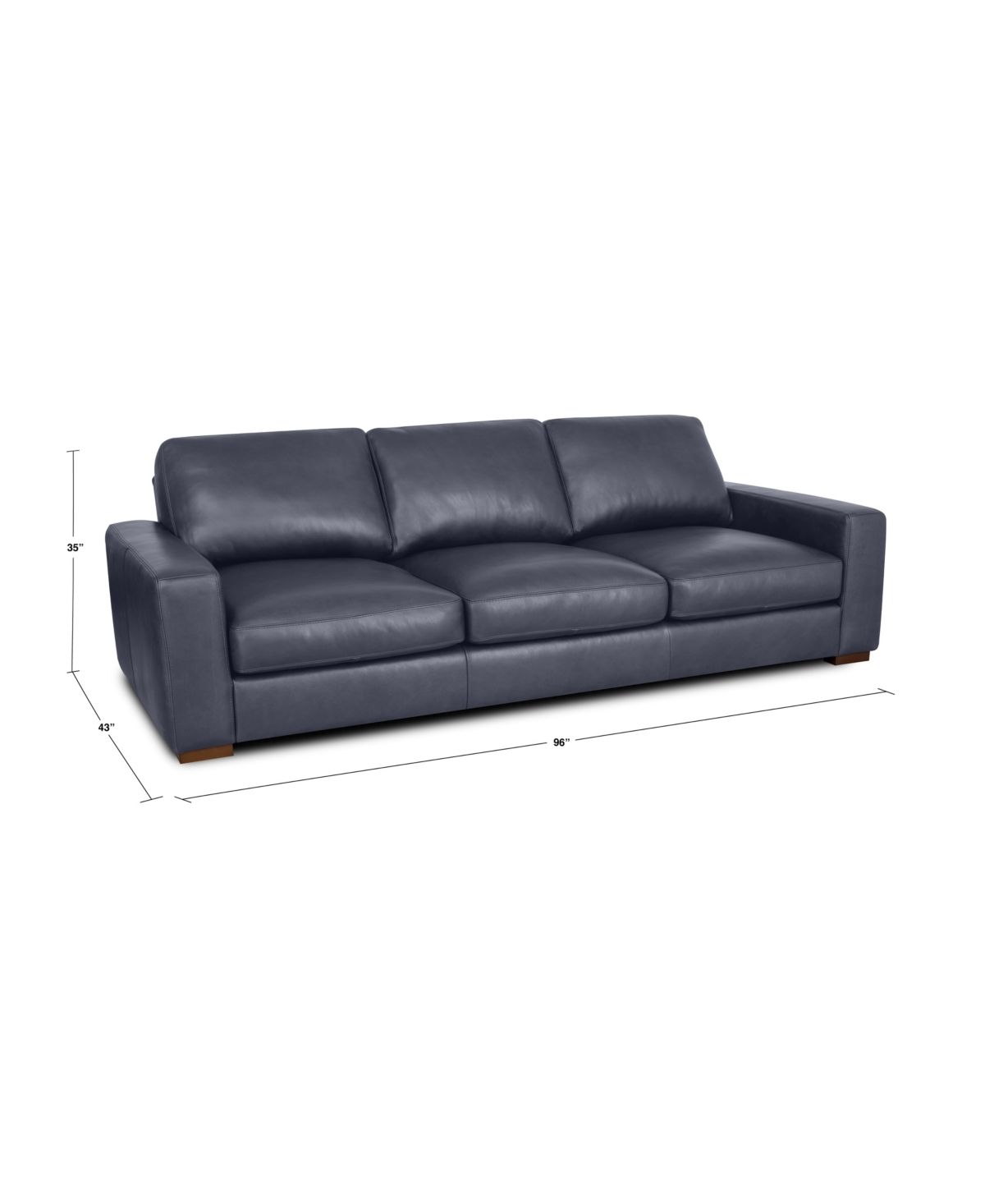 Rutherford Home Matera Leather over 3 Sofa