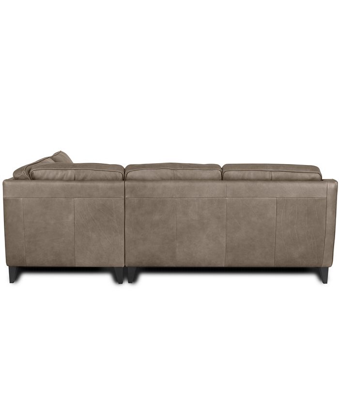 RUTHERFORD HOME Bari 98" Leather 2 piece RAF Sectional Macy's