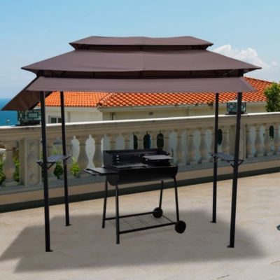 Streamdale 8'x4' Patio Gazebo with Canopy and Bar Counter