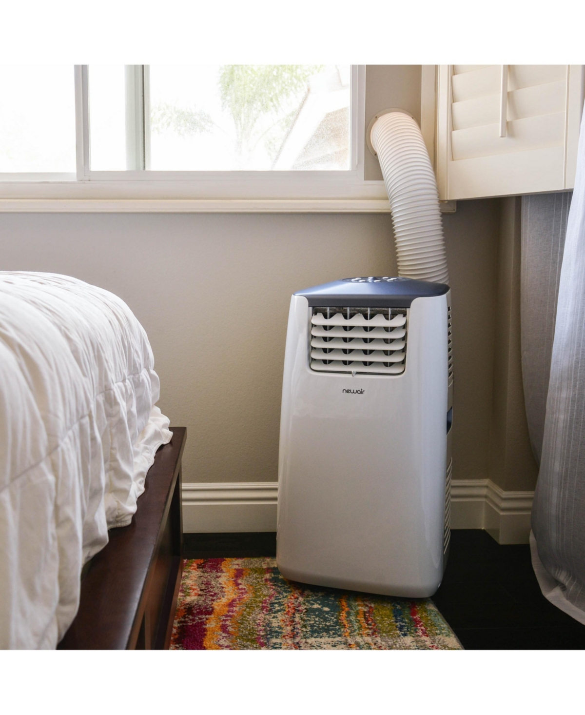 Newair Portable Air Conditioner and Heater, 14,000 Btus (8,500 BTU, Doe), Cools 525 sq. ft., Easy Setup Window Venting Kit and Remote Control - White