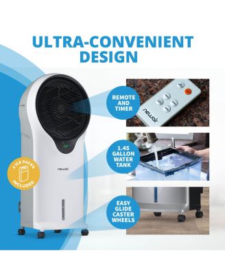 Evaporative Air Cooler and Portable Cooling Fan 470 CFM - White