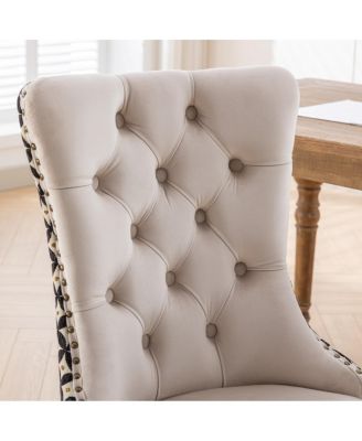 Contemporary Velvet Dining Chairs, Set of 2