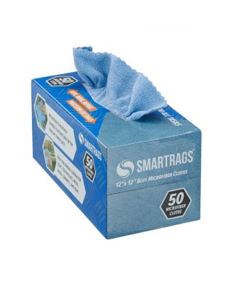 Arkwright Smart Rags Microfiber Cleaning Cloths (Box of 50), 12x12 in., Reusable, Multi-Purpose, Color Options