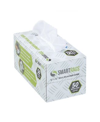 Arkwright Smart Rags Microfiber Cleaning Cloths (Box of 50), 12x12 in., Reusable, Multi-Purpose, Color Options