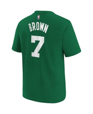 Big Boys and Girls Jaylen Brown Kelly Green Boston Celtics Icon Name Number T-Shirt