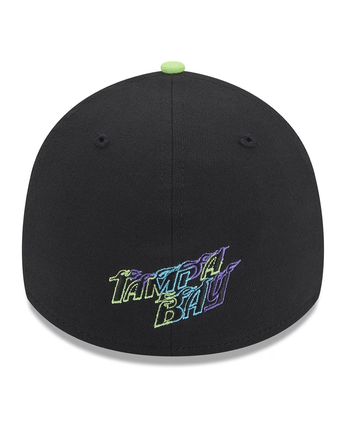 Shop New Era Men's Black Tampa Bay Rays 2024 City Connect 39thirty Flex Fit Hat