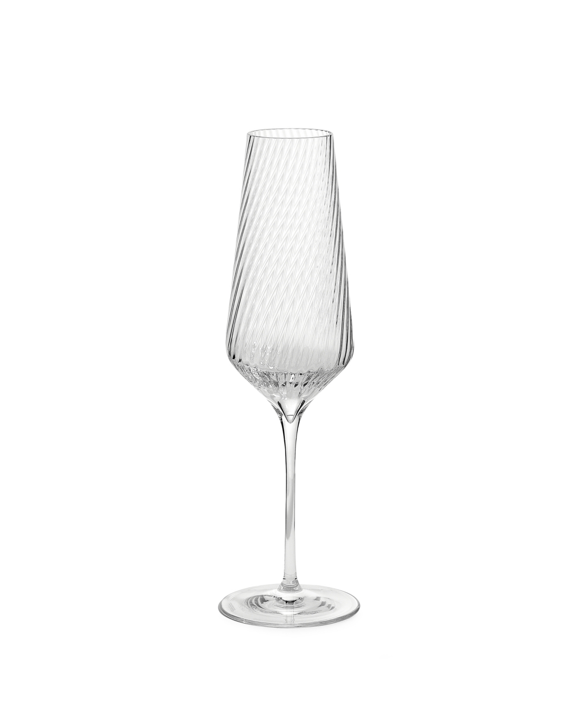 Vera Wang Wedgwood Swirl Flute Glass, Set Of 2 In Clear