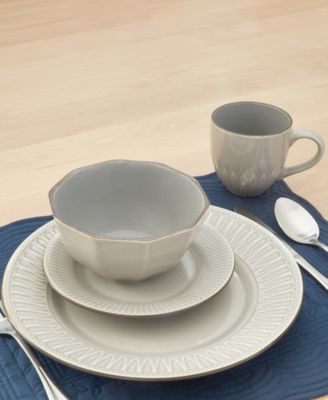 Belle Grey 16 Pc. Dinnerware Set, Service for 4