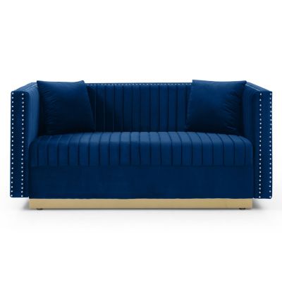 Velvet Vertical Tufted Sofa Loveseat