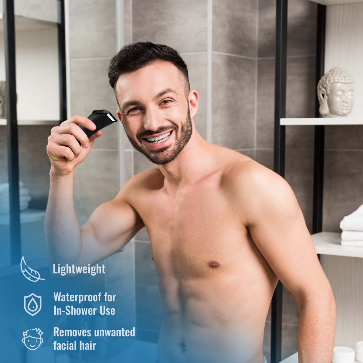 Pursonic Mario Lopez Wireless Body Hair Trimmer & Shaver and Beard Care Grooming Kit Bundle