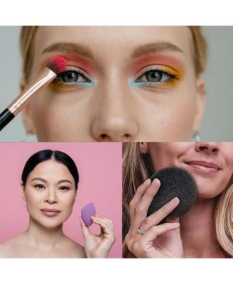 Essential Beauty Trio: Makeup Blender, Konjac Sponges, & Studio Brush Set