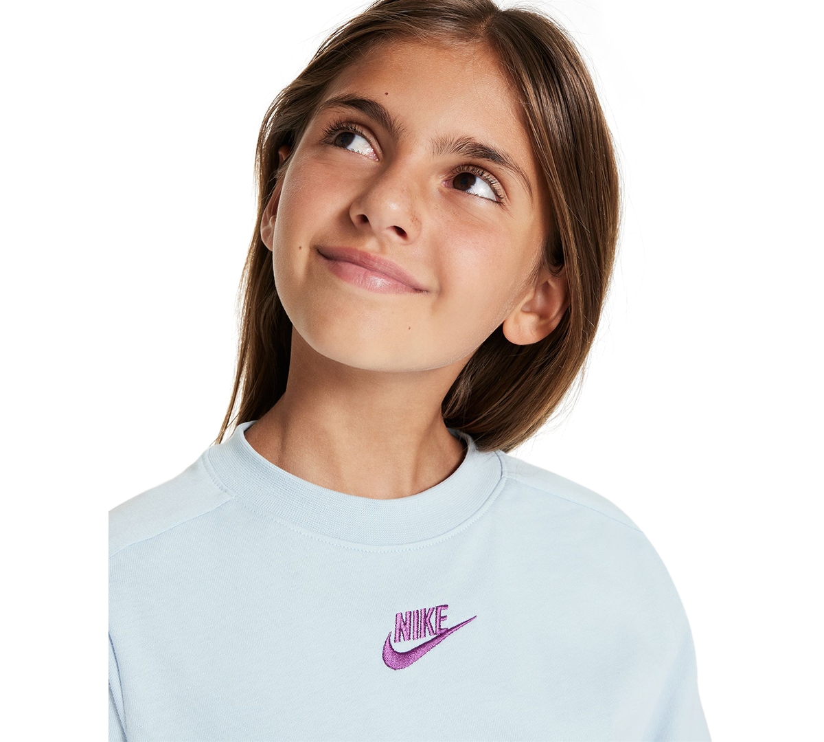 Nike Big Girls Sportswear Short-Sleeve Embroidered Futura Logo T-Shirt -viotech
