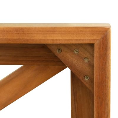 Streamdale 5-Piece Wood Patio Sectional Set with Blue Cushions