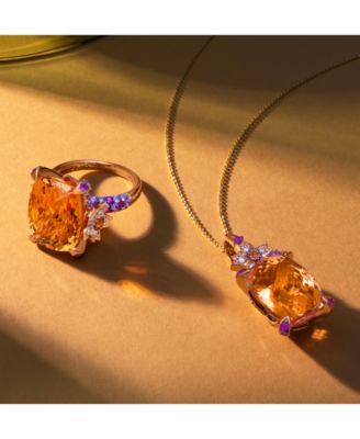 Crazy Collection&reg; Multi-Gemstone (11 ct. t.w.) & Vanilla Diamond (1/4 ct. t.w.) Statement Ring in 14k Gold