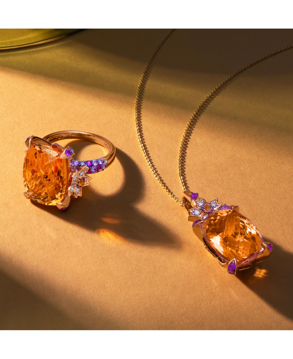 Le Vian Crazy Collection Multi-gemstone (11 Ct. T.w.) & Vanilla Diamond (1/4 Ct. T.w.) Statement Ring In 14k