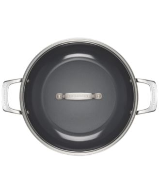Essential Nonstick Ceramic 3.9-Qt. Shallow&nbsp;Braiser&nbsp;with Glass Lid