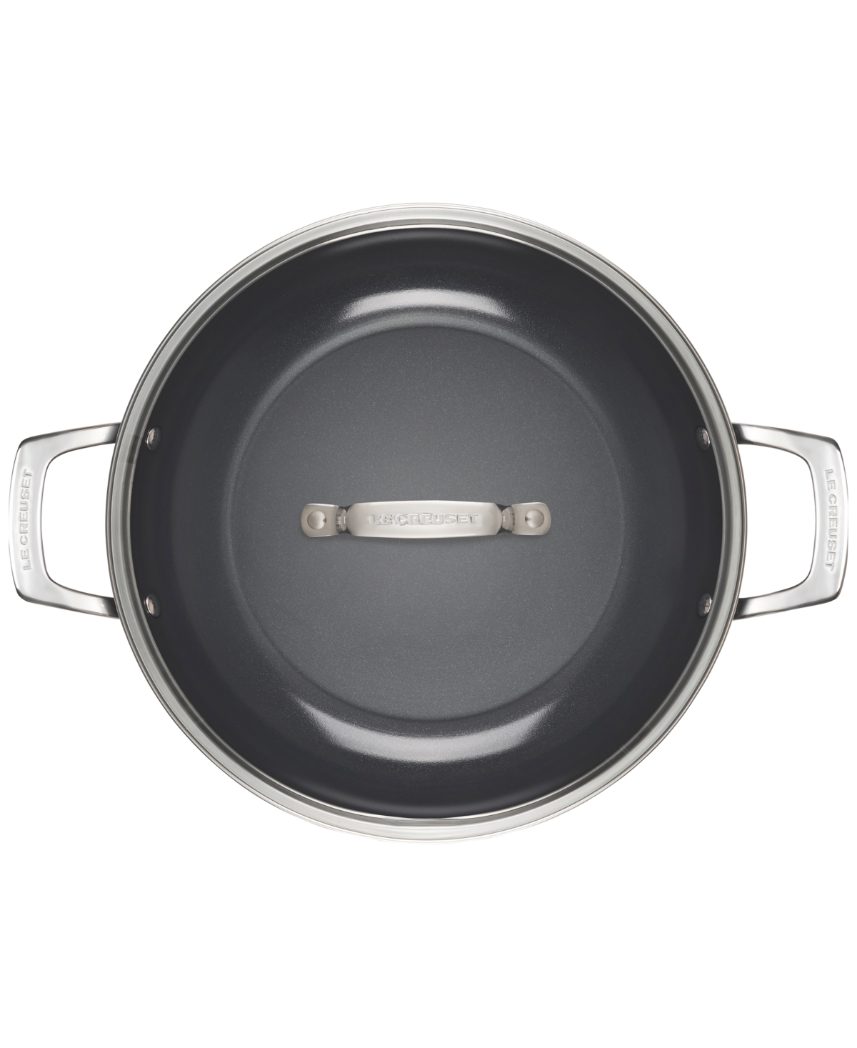 Le Creuset Essential Nonstick Ceramic 3.9-qt. Shallow Braiser With Glass Lid In No Color