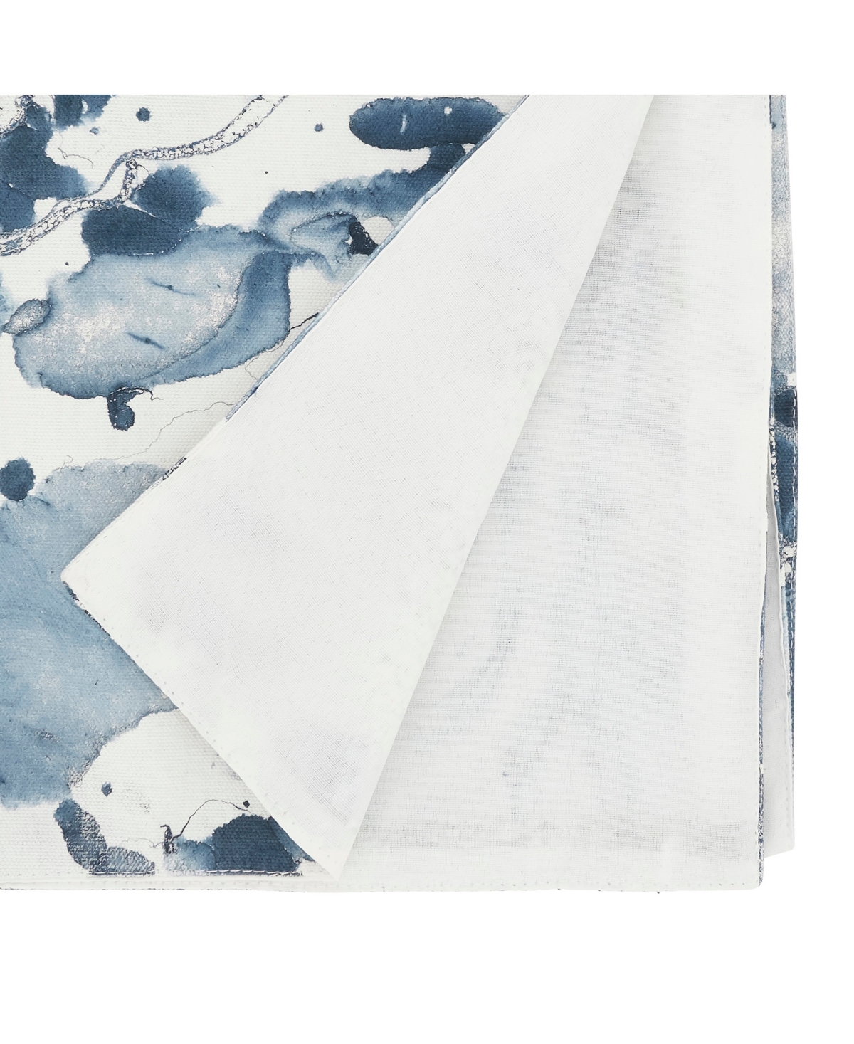Saro Lifestyle Ink Spill Delight Table Runner, 16"x72" In Indigo