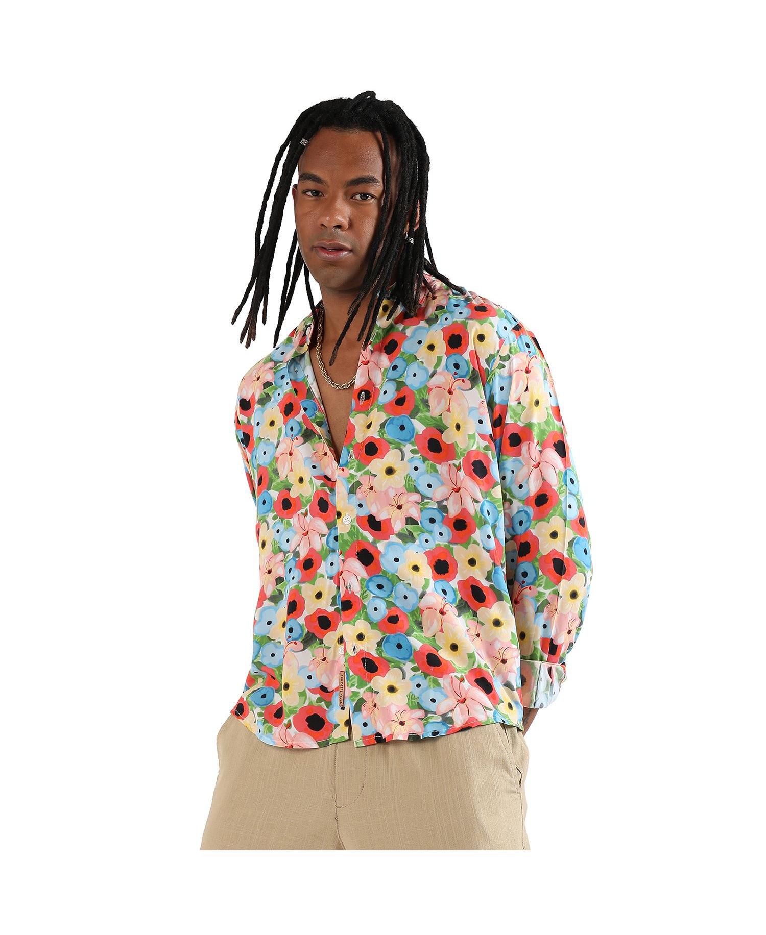 Men's Artistic Botanical Cluster Shirt