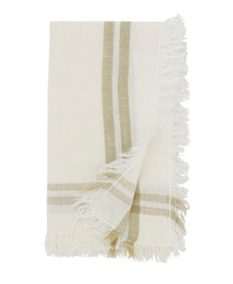 Trendy Fringed Stripe Napkin Set of 4, 20"x20"