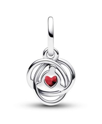 Sterling Silver Birthday Circle Stone Dangle Charm