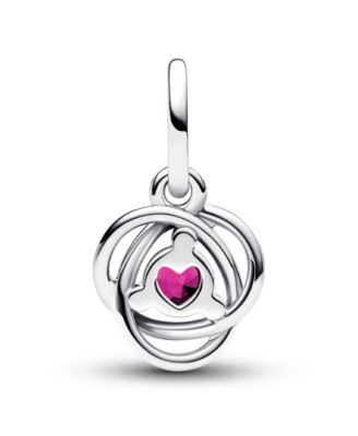 Sterling Silver Birthday Circle Stone Dangle Charm