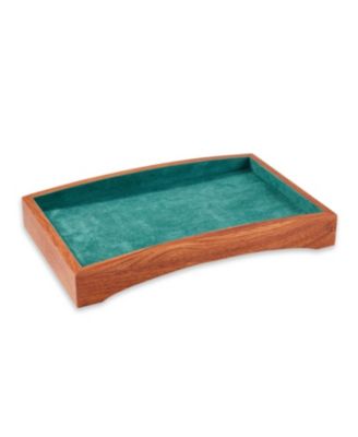 Wooden Valet Tray with Felt-Lined Interior