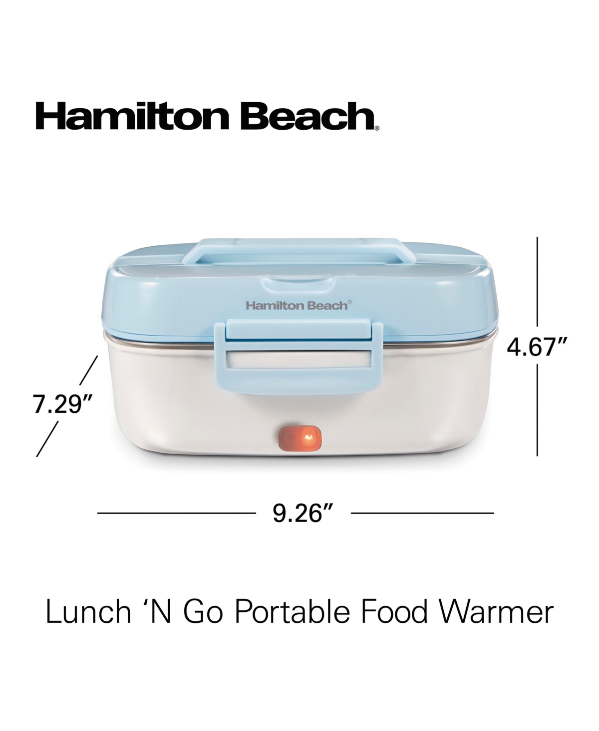 HAMILTON BEACH LUNCH ÂN GO PORTABLE FOOD WARMER 
