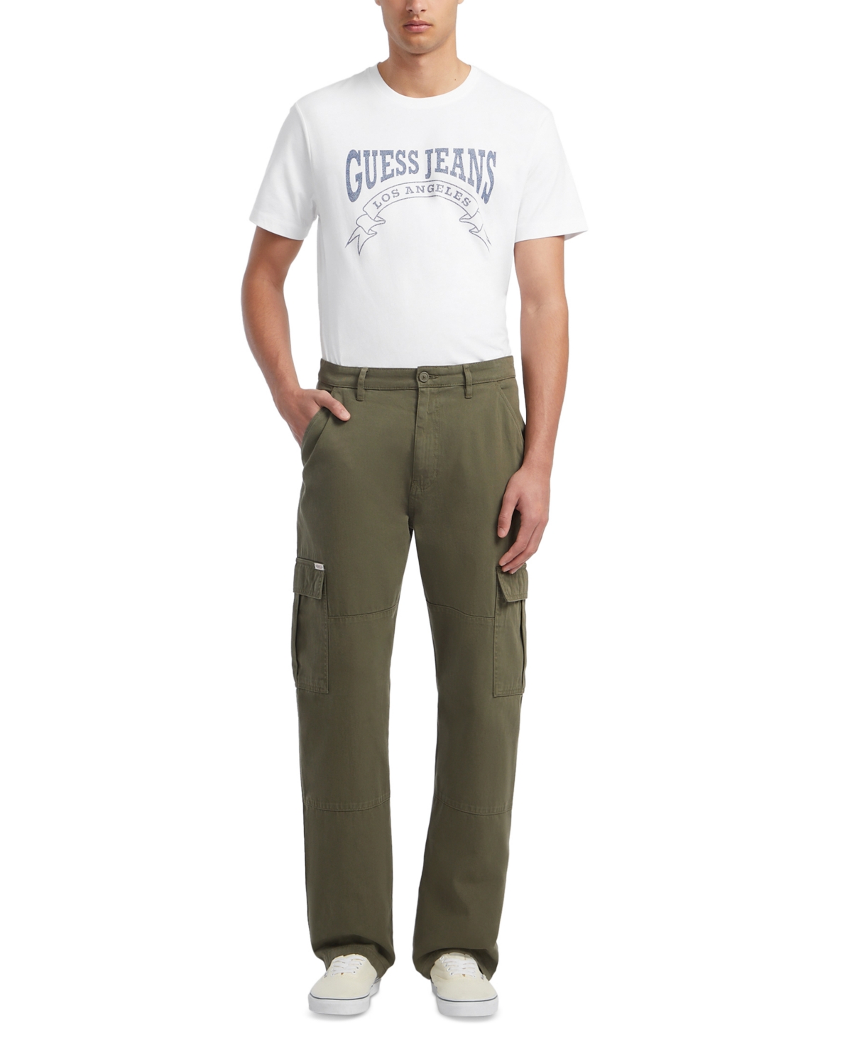 Guess Jeans Men's Regular-Fit Chino Cargo Pants
