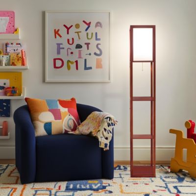 Maxwell 63" LED Shelf Column Floor Lamp with Lantern Shade